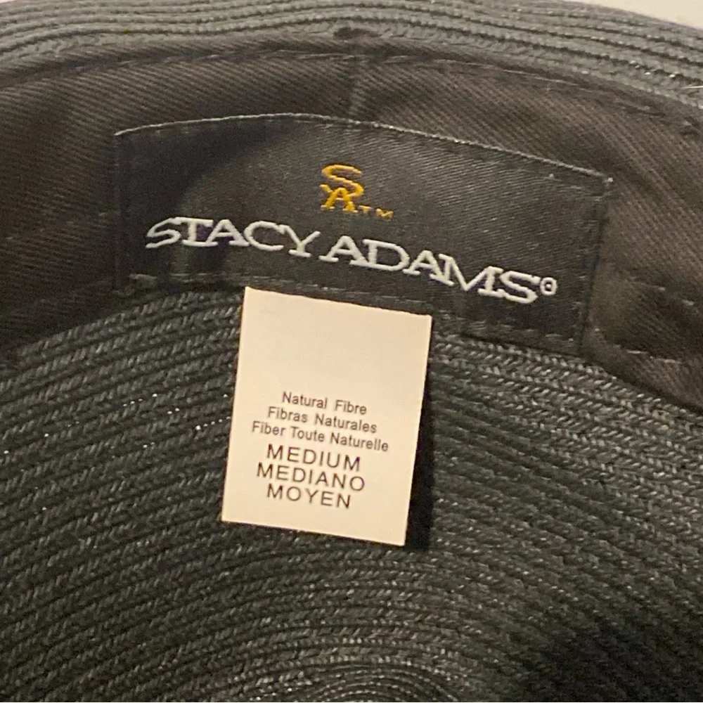 Stacy Adams Black Straw Fedora with Feather Detail - Picture 6 of 8